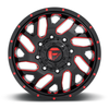 20" Fuel 1PC D656 Triton 20x8.25 Gloss Black Red Tinted Clear 8x6.5 Wheel 105mm