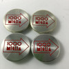 Set 4 Mille 1000 Miglia Wheel Center Caps Silver Machined Red Letter 52.5mm MIG6