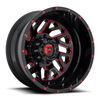 Fuel  D656 Triton 20x8.25 8x6.5 Gloss Black Red Tinted Clear Wheel 20" -240mm