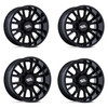 Set 4 Moto Metal MO810 Legacy 18x9 8x6.5 Gloss Black Wheels 18" 1mm Rims