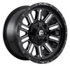 Fuel 1PC D620 Hardline 17x9 5x5.5 5x150 Gloss Black Milled Wheel 17" 1mm Rim