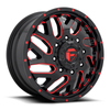 Fuel  D656 Triton 20x8.25 8x200 Gloss Black Red Tinted Clear Front Wheel 20" 105mm