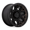 Fuel  D824 Traction 17x9 6x4.5 Matte Black Double Dark Tint Wheel 17" 1mm
