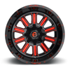 Fuel  D621 Hardline 18x9 6x135 6x5.5 Black Red Tinted Clear Wheel 18" -12mm