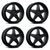 Set 4 18" Katana Wheels KR03 18x8 5x4.5 40mm Matte Black Racing Rims