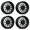 Set 4 18" Katana Wheels KR06 Matte Black 18x8 Wheels 5x4.5 40mm Rims