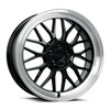 Set 4 18" Katana Wheels KR06 Glossy Black Machined Lip 18x8 5x100 40mm Rims