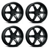 Set 4 17" Katana Wheels KR08 Matte Black 17x7.5 Wheels 5x4.5 40mm Rims