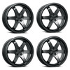 Set 4 18" Katana Wheels KR08 18x8 5x4.5 40mm Glossy Gunmetal Racing Rims