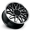 Set 4 18" Katana Wheels KR09 18x8 5x100 5x4.5 40mm Glossy Black Machined Rims