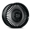 Set 4 22" Dolce Trento Glossy Black 22x9 Wheels 5x112 5x4.5 35mm Floating Caps