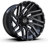 20" TIS 554BM Gloss Black Milled 20x10 Wheel 6x135 6x5.5 -19mm Lifted Truck Rim