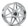 Set 4 24" Dolce Luxury Verona 24x10 6x135 6x5.5 25mm Chrome Floating Cap Wheels Truck SUV Rims