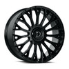 Set 4 24" Dolce Roma  24x10 6x135 6x5.5 35mm Glossy Black w Floating Cap Wheels