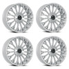 Set 4 22" Dolce Roma 22x9.5 6x135 6x5.5 18mm Sliver Brush Face Floating Cap Rims