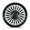 Set 4 24" Dolce Razzo Glossy Black 24x10 Wheels 6x135 6x5.5 35mm Floating Caps