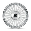 Set 4 24" Dolce Razzo 24x10 6x135 6x5.5 35mm Sliver Brush Face Floating Cap Rims