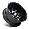 20" Fuel D673 Blitz 20x8.25 8x200 -202mm Gloss Black Milled Dually Truck Wheel