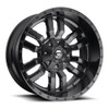 20" Fuel D596 Sledge 20x9 5x5.5 5x150 Matte Black Gloss Black Lip Wheel 20mm Rim