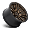 22" Fuel 1PC D681 Rebel 22x10 8x6.5 Matte Bronze Black Bead Ring Wheel -18mm Rim