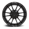 22" Fuel D760 Clash 22x10 6x5.5 -18mm Gloss Black For Chevy GMC Ram Cadillac Rim Lifted Offroad Truck SUV Wheel