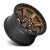 Fuel 1PC D699 Kicker 17x9 6x4.5 Matte Bronze Black Bead Ring Wheel 17" 12mm Rim