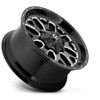 Fuel 1PC D588 Titan 20x9 6x135 6x5.5 Gloss Black Milled Wheel 20" 1mm Rim
