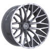 2x12 TIS 566BSM Wheel in Gloss Silver with Brushed Face – Aggressive -44mm Offset for Ford F-150 and Lincoln Trucks