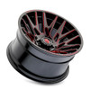 22" American Truxx Evolution Gloss Black Prizm Red 22x12 Wheel 6x135 Rim -44mm