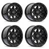 Set 4 17" Mayhem Ridgeline Satin Black 17x8.5 Wheels 6x135 Lifted Rims -6mm