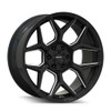 20" Mayhem Vanquish Gloss Black Milled 20x9 Wheel 5x5 5x5.5 Truck Rim 0mm
