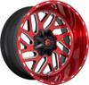 Fuel 1PC D691 Triton 22x10 8x180 Candy Red Milled Wheel 22" -18mm Rim
