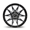 20" Kraze Evolve Gloss Black Machined 20x9 Wheel 5x120 35mm Rim