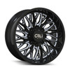 22" Cali Off-Road Crusher Gloss Black Milled 22x10 Wheel 8x6.5 Lifted Rim -19mm