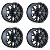 Set 4 18" Mayhem Warrior Matte Black 18x9 Wheels 8x6.5 Rim 18mm For Ford Ram GMC