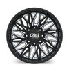 Set 4 22" Cali Off-Road Crusher Gloss Black Milled 22x10 Wheels 6x5.5 Rims -19mm