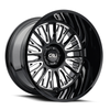 Set of 4 Cali Off-Road Vertex 20x10 5x5.5 -25mm Black Milled 5 Lug Truck Wheels