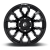 20" Fuel D673 Blitz 20x10 5x5 -18mm Gloss Black Milled Wheel Lifted For Jeep Rim Offroad Truck