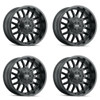 Set 4 18" Mayhem Cogent Matte Black 18x9 Wheels 8x170 0mm For Ford Truck Rims