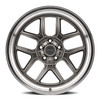17" Ridler 610 Gloss Grey Polished Lip 17x8 Wheel 5x120.65 Rim 0mm