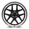 20" Ridler 610 Matte Black Polished Lip 20x8.5 Wheel 5x5 Rim 0mm