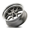 20" Ridler 610 Gloss Grey Polished Lip 20x8.5 Wheel 5x4.5 Rim 0mm