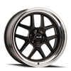 20" Ridler 610 Matte Black Polished Lip 20x10 Wheel 5x4.5 Rim 0mm