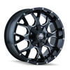 Set 4 20" Mayhem Warrior Gloss Black Milled 20x10 Wheels 8x6.5 Lifted Rims -25mm