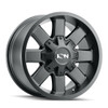 18" Ion 141 Satin Black 18x9 Wheel 8x6.5 18mm For Chevy GMC Ram Ford Truck Rim