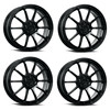 Set 4 17" Katana Wheels KR07 17x7.5 5x4.5 40mm Glossy Black Racing Rims