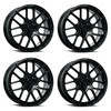 Set 4 20" Katana Wheels KR04 20x8.5 5x108 5x4.5 40mm Wheels Glossy Black Rims