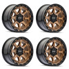Set 4 17" Mayhem Ridgeline 17x8.5 6x5.5 6mm Wheels Satin Bronze Truck SUV Rims