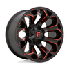 18" Fuel 1PC D787 Assault 18x9 6x135 6x5.5 Matte Black Red Milled Wheel 1mm Rim