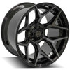 20" 4PLAY 4P06 Black Brushed Face & Tinted Clear 20x10 Wheel 5x5 5x5.5 -18mm Rim